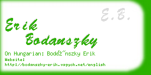 erik bodanszky business card